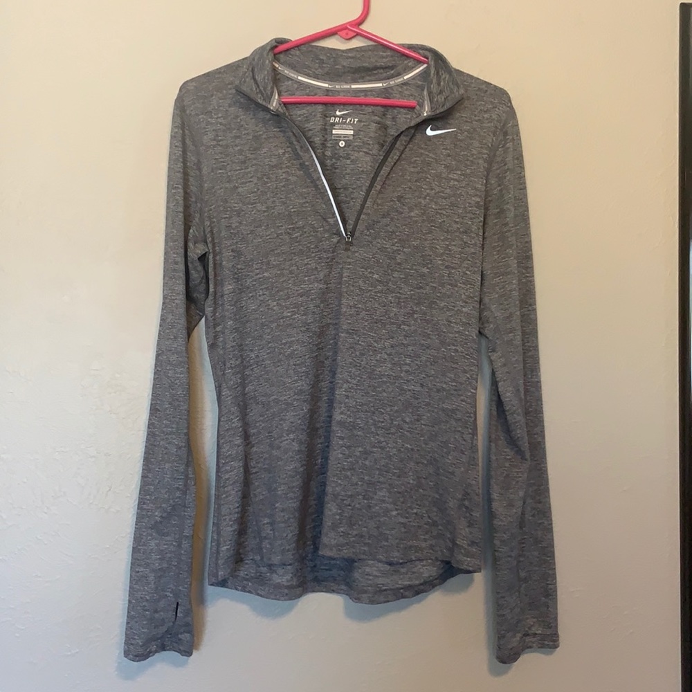 Gray Nike Dri Fit Long Sleeve